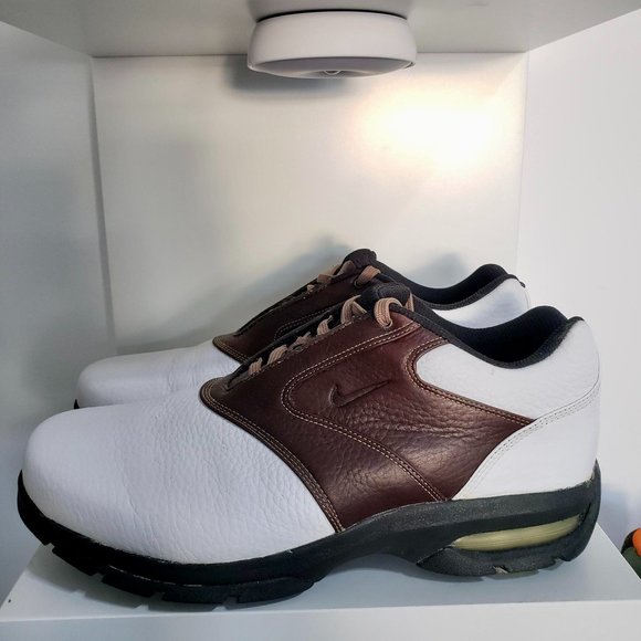 SOLD - Nike brown & white golf shoes - Picture 1 of 5